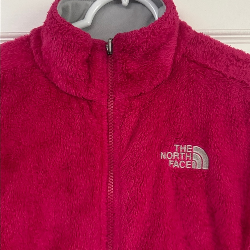 Women’s North Face Osito Jacket Bright Pink Size small Furry Soft - Picture 2 of 5